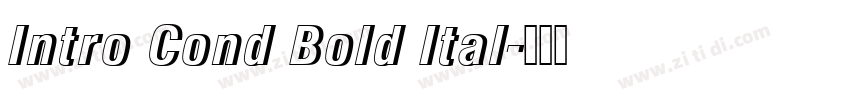 Intro Cond Bold Ital字体转换